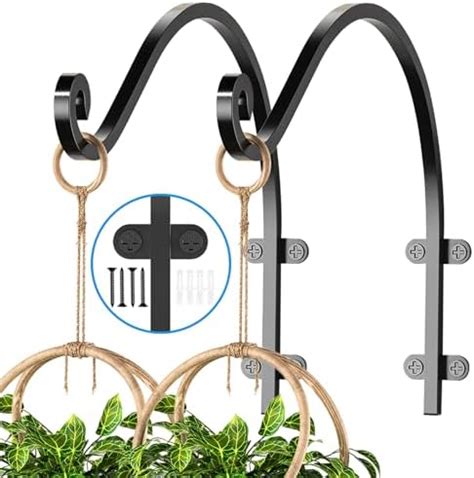 hanging plant hook hanger black swivel bracket metal|maosen outdoor plant hangers.